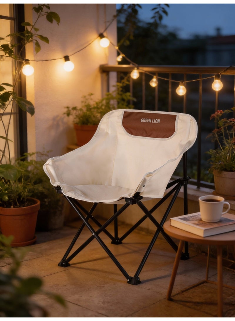 جرين ليون كرسي تخييم محمول، كرسي قابل للطي مع حقيبة تخزين جانبية، كرسي قابل للطي للصيد، الشاطئ والسفر، إطار فولاذي متين، قماش أكسفورد، خفيف الوزن، سهل الحمل للأنشطة الخارجية، النزهات، والمشي. - Image 4